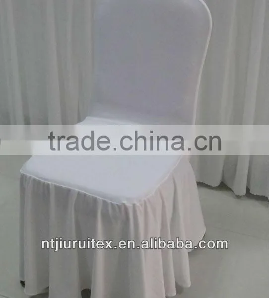 Swag Bottom Fitted Round Top White Spandex Banquet Chair Covers 50PCS A Lot Free Shipping photo-2