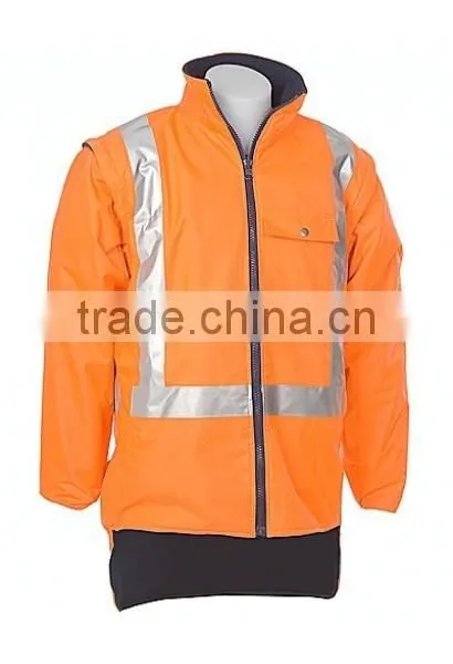 Hi Vis 3cm Lemon Windsheild Fleece Safety Jacket With Zip Front photo-3