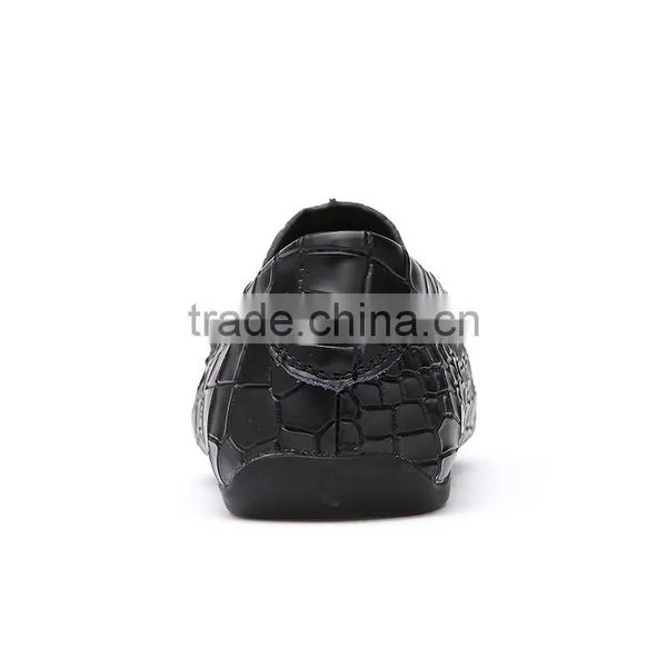 China Brand Crocodile Leather Casual Shoes Sample for Men, High Quality Male Peas Shoes Casual Fashion for Men photo-4