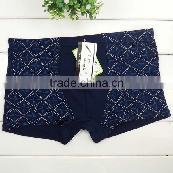 High Quality Printed Grid Sexy Men's Boxer Briefs Men's Bamboo Fiber Underwear Men Boyshort photo-3