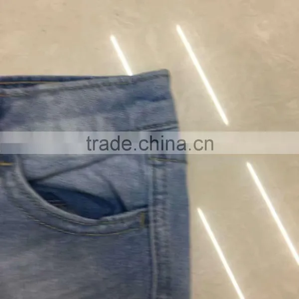 Yiwu Stock Apparel Blue Denim Summer Cotton Kids Shorts photo-3