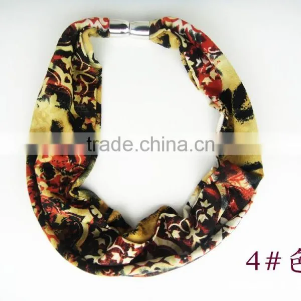 Conformtable Soft Short Polyester Scarves Solid Dark Gray Short Neck Scarves For Women photo-2