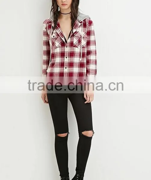 Wholesale Plaid Flannel Shirt Ladies Shirt With Hat Custom Scotland Flannel Shirt photo-4