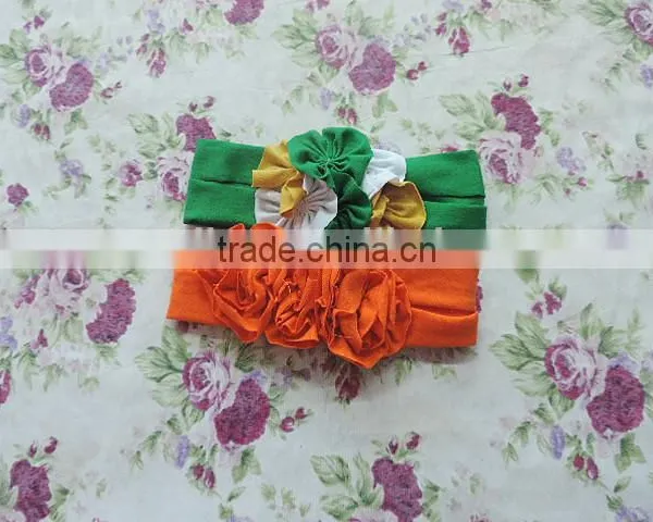 New Arrival Girl Boutique Accessories Cotton Knit Elastic Baby Girls Hair Bands Wholesale Beautiful Children Flower Headbands photo-2
