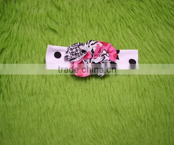 Giggle Moon Remake Bowknot Headband Polka Dot Hairbands Girl Flower Hairband Ruffled Outfits Headband photo-3