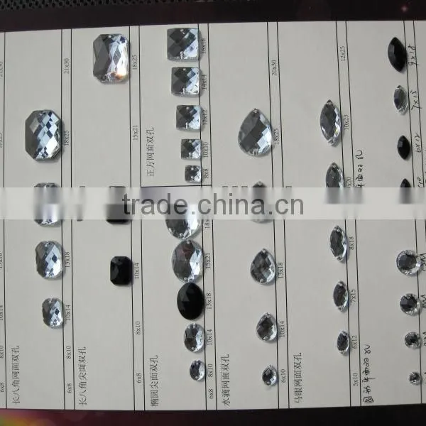 Acrylic Rhinestone With Holes