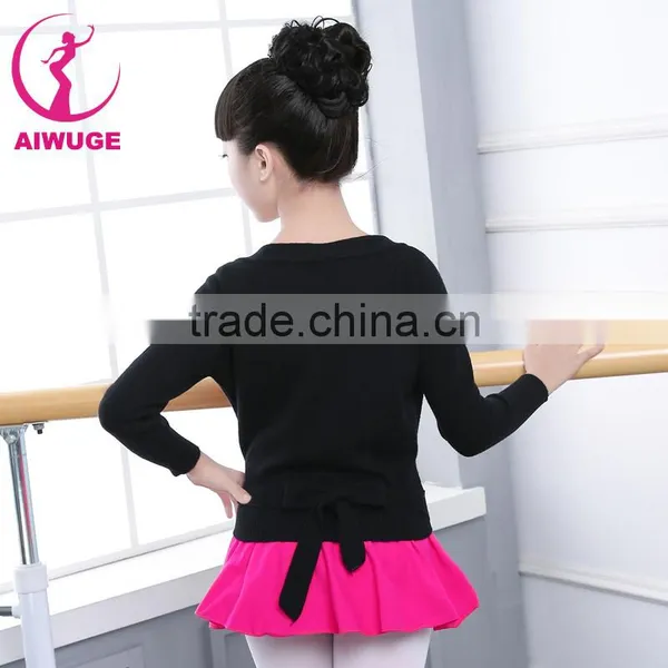 Wrap Knitted Ballet Crossover Leotard Coat Ballet Dance Sweater photo-4