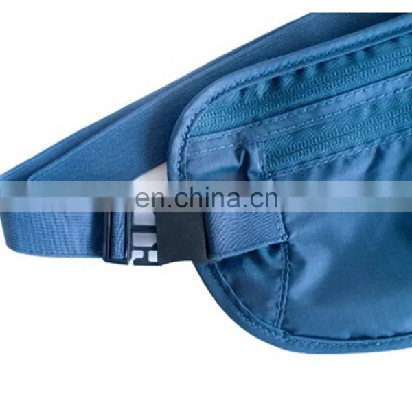 Ultimate Blue Nylon Safe Rfid Blocking Under Clothing Travel Waist Wallet photo-5