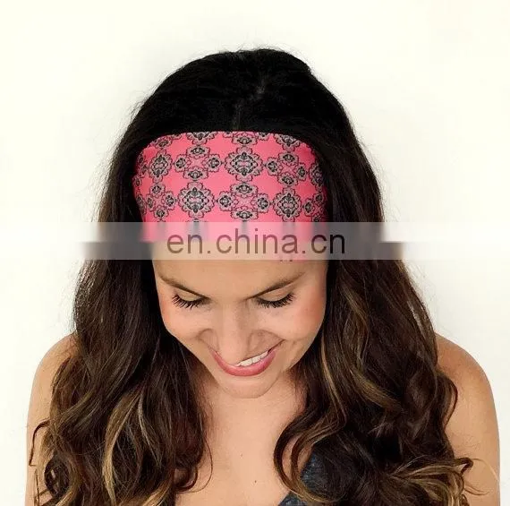 Women Boho Hippie Print Yoga Workout Sport Headband Manufacturer