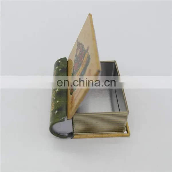 Custom Metal Tin Book Box/book Shape Tin Can Metal Box photo-5