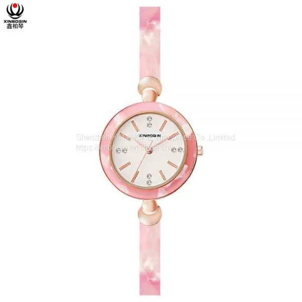 XINBOQIN Supplier Model Latest Design for Ladies Quality Brand Luxury Waterproof Acetate Watch photo-3