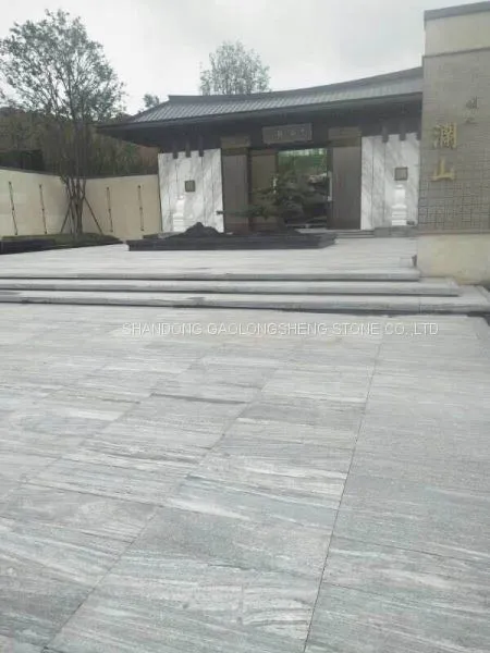 Grey Landscape Granite,Negro Santiago Granite,G302 ,Dark Grey Waves Veins Granite,grey Granite Wall Pavings photo-5