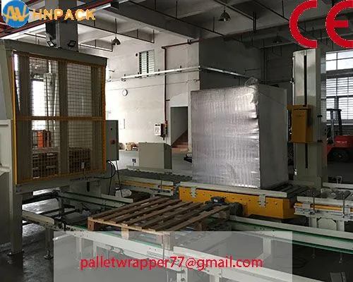 CE High Quality Industrial in Line Stretch Film Turntable Pallet Wrapper Machine Factory photo-2