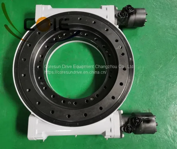 Coresun Drive Heavy Load High Quality Slewing Ring Worm Drive Slewing Bearing Dual Worm photo-2