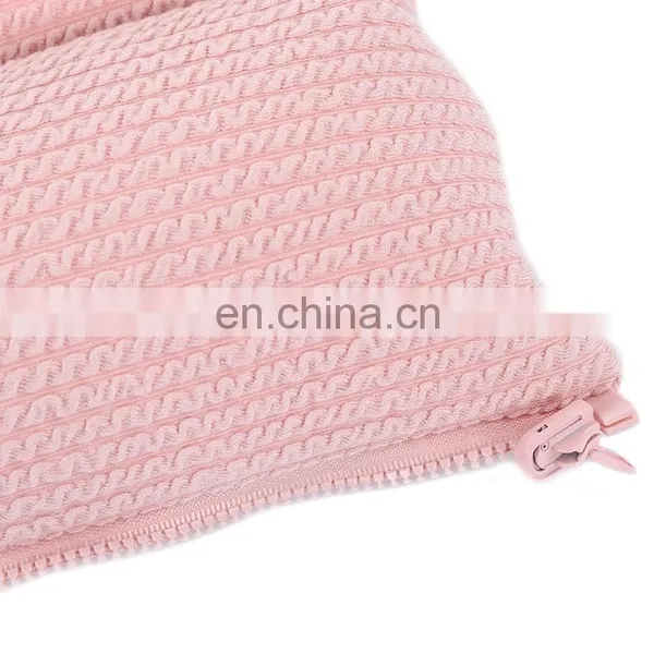2018 Fashionable Pink Four Folded Multi Function Polystyrene Car Pillow Seat Cushion With Zipper photo-4