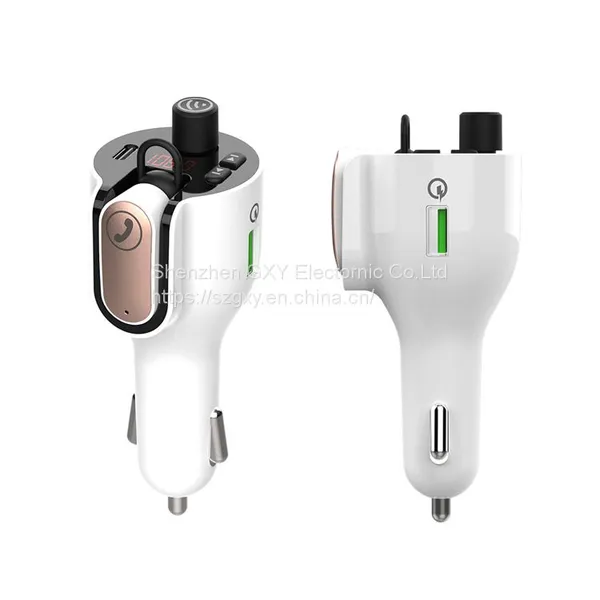2021 GXYKIT G52 Car Accessories Mp3 Player Bluetooth Music Adapter Car Radio Usb fm Transmitter With QC3.0 Fast Charger photo-2