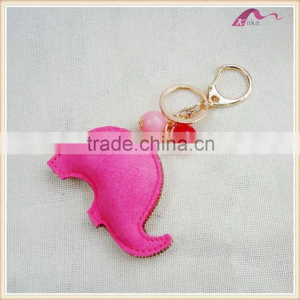 New Designs Crystal Elephant Animal Keychain With Beads Promotional photo-2