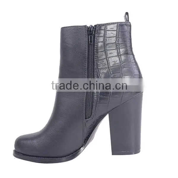 Motocross Asian Patchwork High Ankle Boots China High Heel Wellington Boots photo-4
