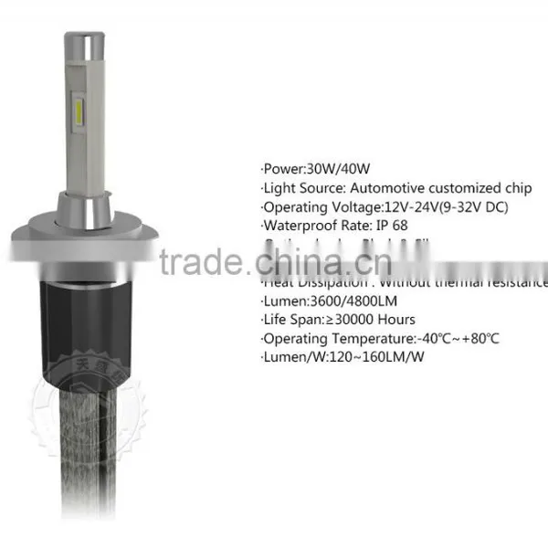 Factory Wholesale R4 H7 H1 H3 H11 9005 9006 880 881 D2S EIT Chips Led Headlight Kit 60W 7200LM 12V-24V photo-3