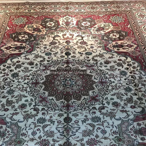 Pink Color Carpet Handmade Silk Persian Carpets for Home 6x9ft photo-4