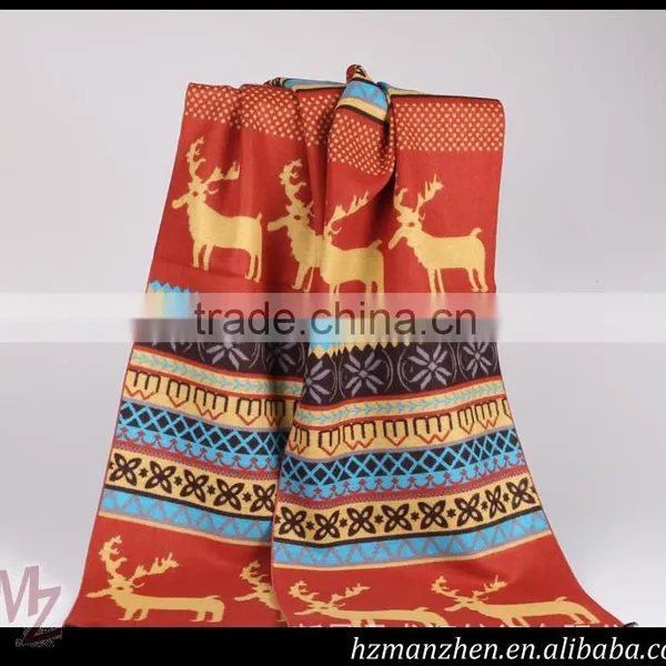 The New 2016 Christmas Jacquard Flannelette Silk Scarf photo-2