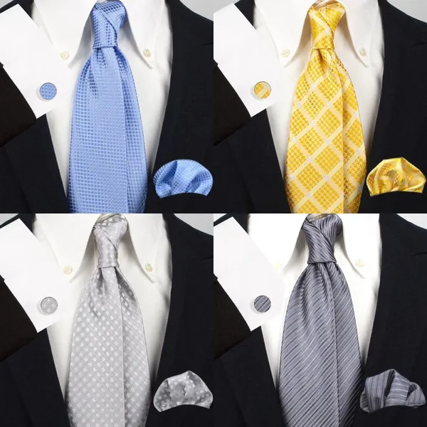 Wholesale Tuxedo Necktie Colorful Red White Yellow Blue Polyester Satin Material Tie For Men Vintage Business Necktie Wedding Accessories photo-5
