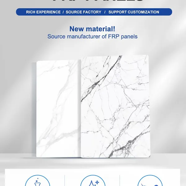 Pattaya Hotel Lobby FRP Wall Panel High Gloss Anti-Scratch Weather Resistant Easy Install RV VAN Custom Size FRP Panel photo-5