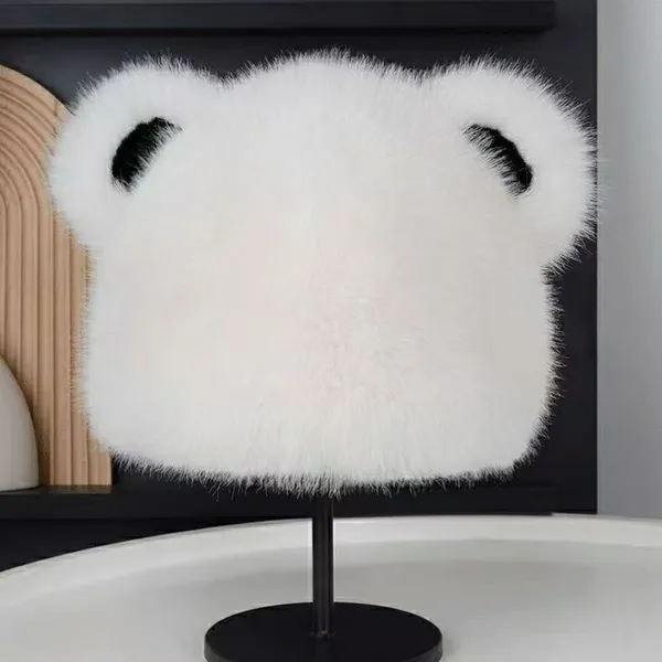 Bear Ear Faux Fur Bucket Hat photo-3
