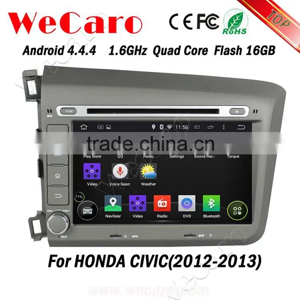Wecaro Android 4.4.4 Car Gps Navigation System China Factory 8" for Honda Civic Car Dvd Player Mirror Link 2012 2013 photo-5