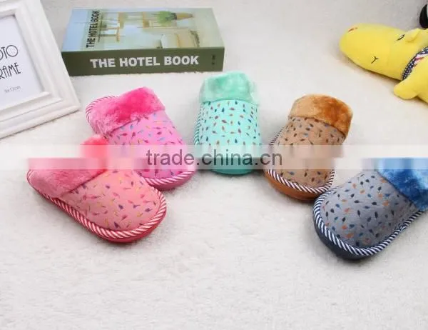Good Quality Comfortable Family Kids Cotton Slippers Warm Indoor and Outdoor Slippers photo-2