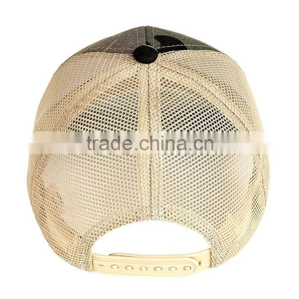 Wholesale Make Your Own Embroidery Logo Custom Camo Trucker Cap Mesh Cap photo-3