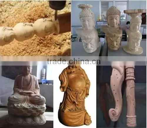 Hot Sale Rotary 4 Axis Cylindrical Wood Working Engraving Cnc Router Machine photo-5
