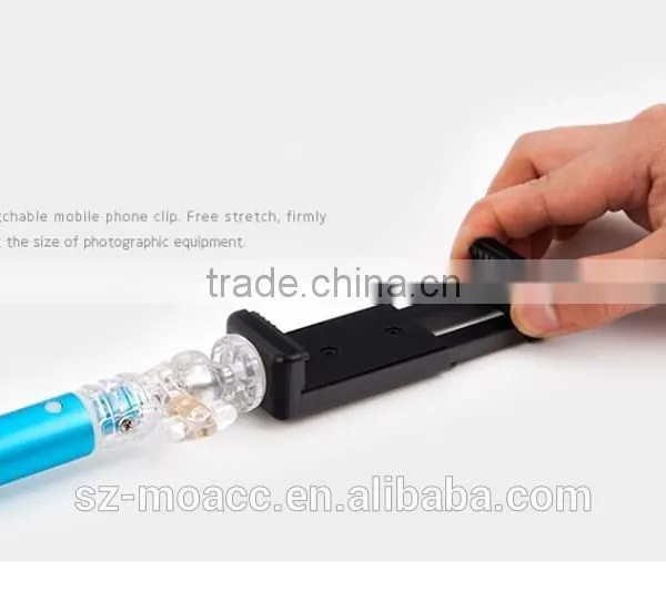 Crystal Interface Aluminum Selfie Stick With Bluetooth Shutter Button photo-4