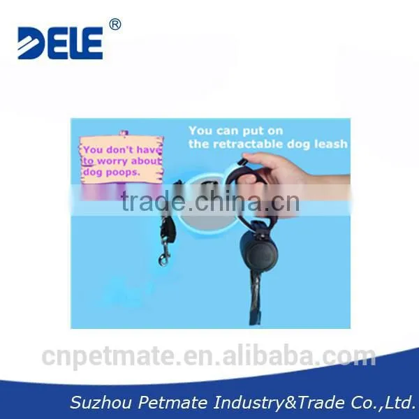 2015 New Pet Products Hands Free Retractable Dog Leash With Waste Bag Dispenser Pet Supplies Quality Choice