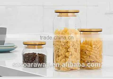 Factory Supply Airtight Style Daily Necessities Glass Storage Jar With Bamboo Lid photo-4