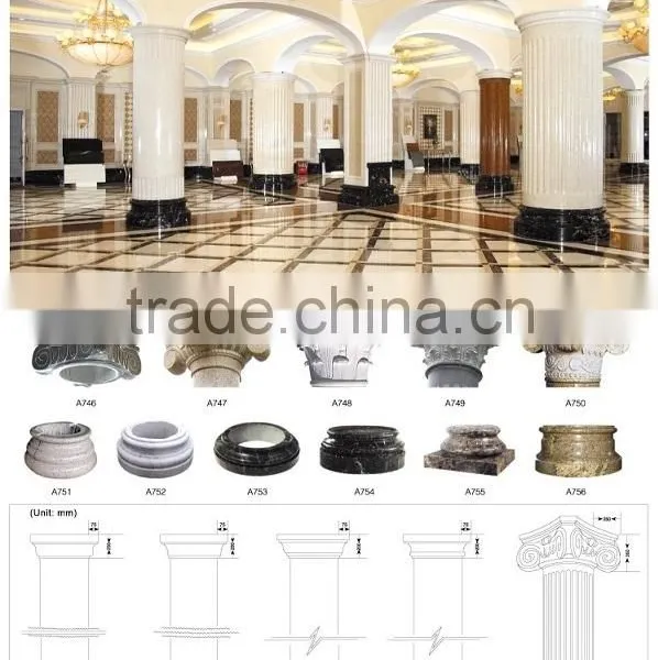 Outdoor Ornamental Statue Pillar Design With Lion Statue on Head,stone Pillars Factory Price photo-3