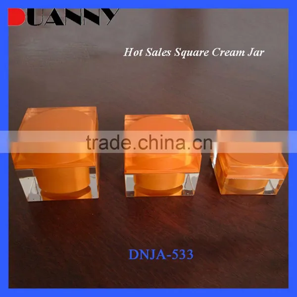 Hot Sale Customized Square Columnar 15ML 30ML 50ML Acrylic Plastic Empty Skin Care Cosmetic Jar photo-3