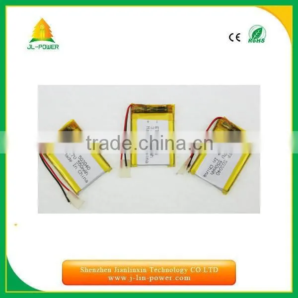 Accept Customize Rechargeable 3.7v Li-ion Battery 600mah