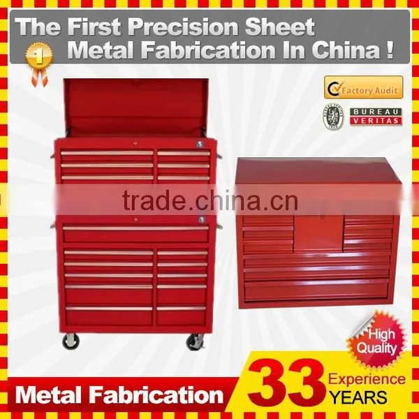 Rolling Aluminium Profile Handle Tool Box and Top Chest With 16 Drawers photo-3