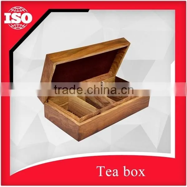 High-end Dark Wood Tea Display Box With Glossy Surface photo-6