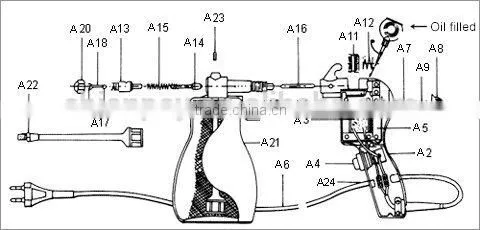 Spray Textile Cleaning Gun Aluminum -Ally for Cleaning Dirt Out of Knitting Clothes Suits and Machinery photo-5