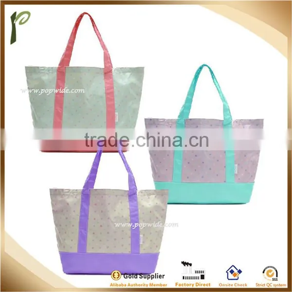 Popwide Wholesale Candy Color PVC Waterproof Shopping Bag