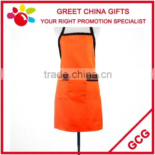 Polyester Cotton Blended Mixed Color Custom Bib Kitchen Apron With Pockets photo-4