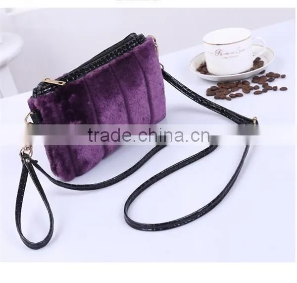 Fake Fur Skin Handbag Faux Fur Handbag, Rabbit Fur Handbag