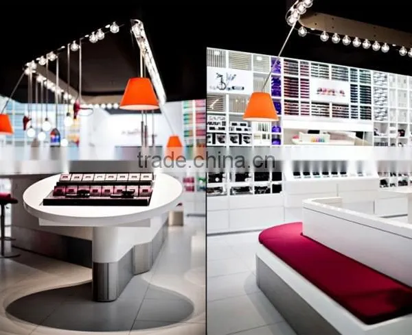 Custom Attractive Good Quality Retail Make up Store Display Makeup Station Furniture photo-5