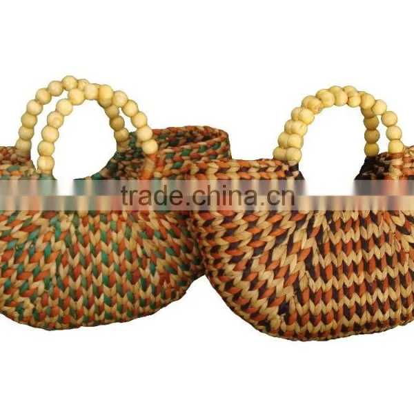 High Quality Best Selling Multi-color Water Hyancinth Lady Handbag From Vietnam