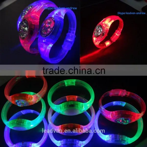 High Light Sound Activated LED Flashing Wristband With Custom Logo photo-3