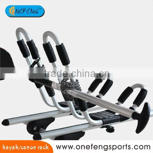 UNIVERSAL 1 SET J BAR KAYAK PADDLE SNOW SKI WAKE SURF BOARD CANOE ROOF RACK CARRIER FOR SUV CAR TRUCK CROSS BAR photo-3