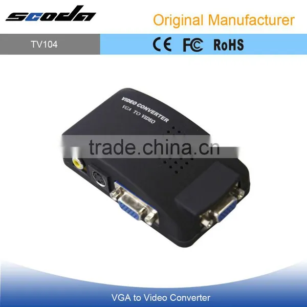 Supports NTSC PAL system PC VGA to TV AV RCA Signal Adapter Converter Video Switch Box