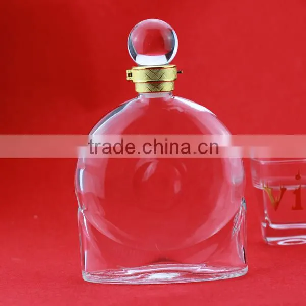 Wholesale New Design Cork Cap Frosted Bottles Handle Bottle With Screw Cap Lump Shape Bottle 500ml photo-6